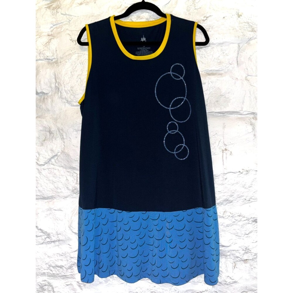 Disney Parks Finding Nemo Dory Tunic Dress Blue Yellow Sleeveless Women’s Sz 1X
